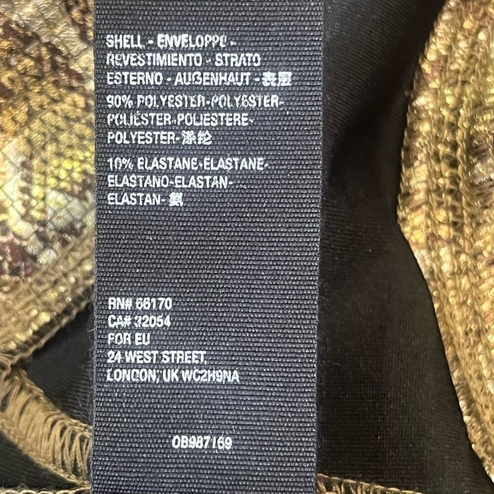 Free People Gold Metallic Python Pull On Leggings… - image 7